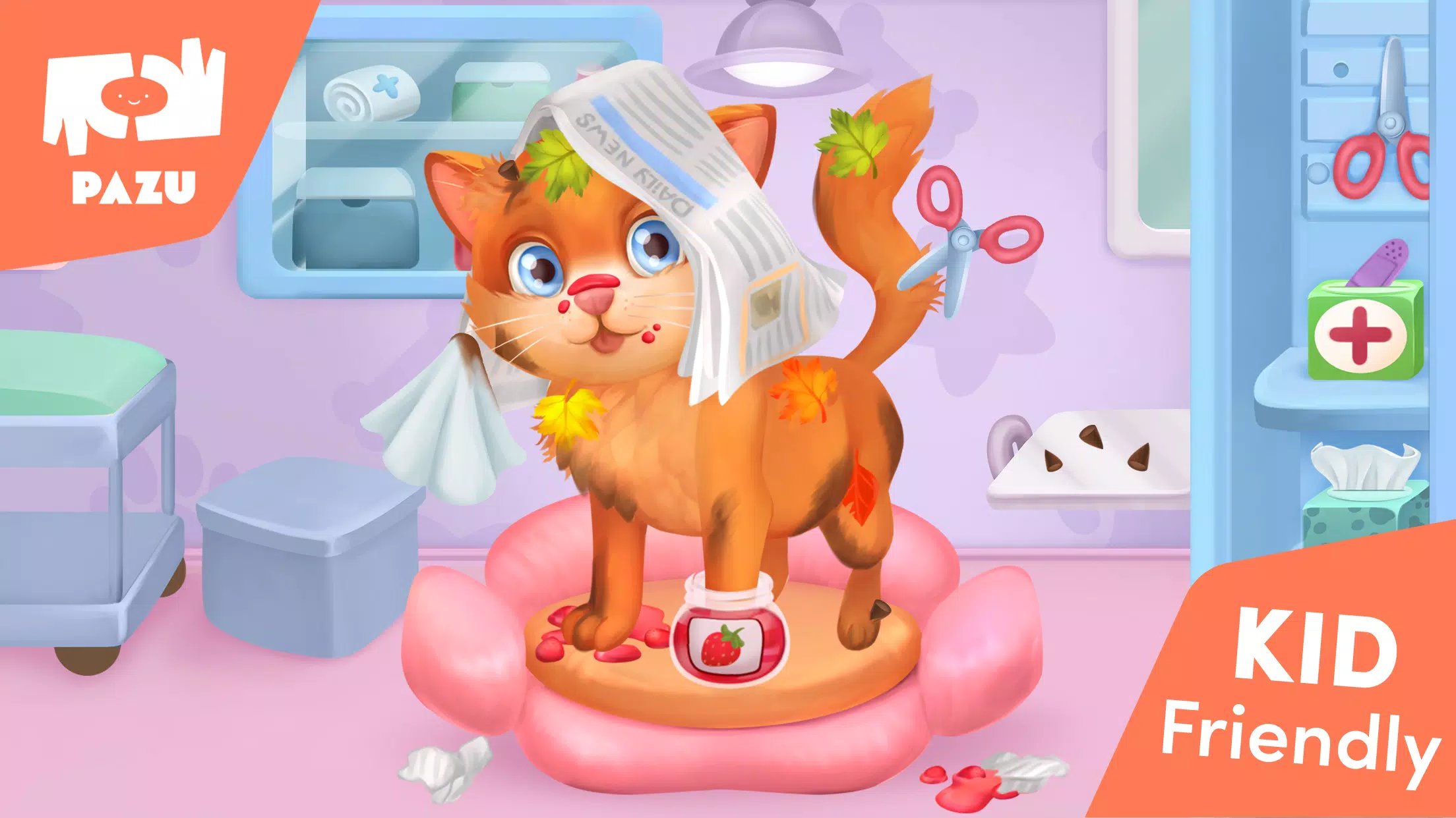 Cat game - Pet Care & Dress up Schermafbeelding 1