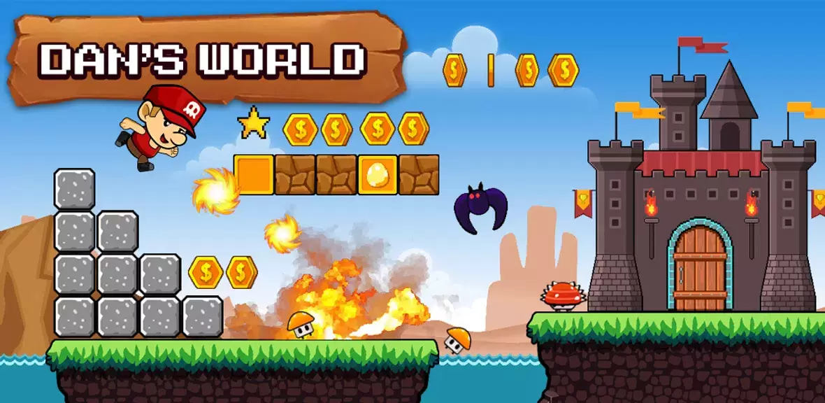 Super Dan’s World - Run Game স্ক্রিনশট 0