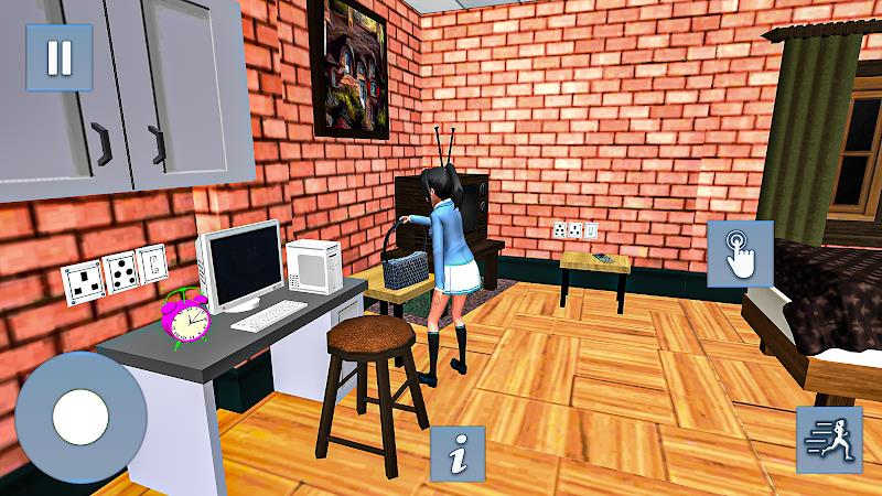 Anime Games: Office Girl Sim Ảnh chụp màn hình 1