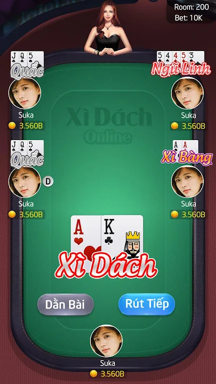 Blackjack - Xì dách Online ภาพหน้าจอ 1
