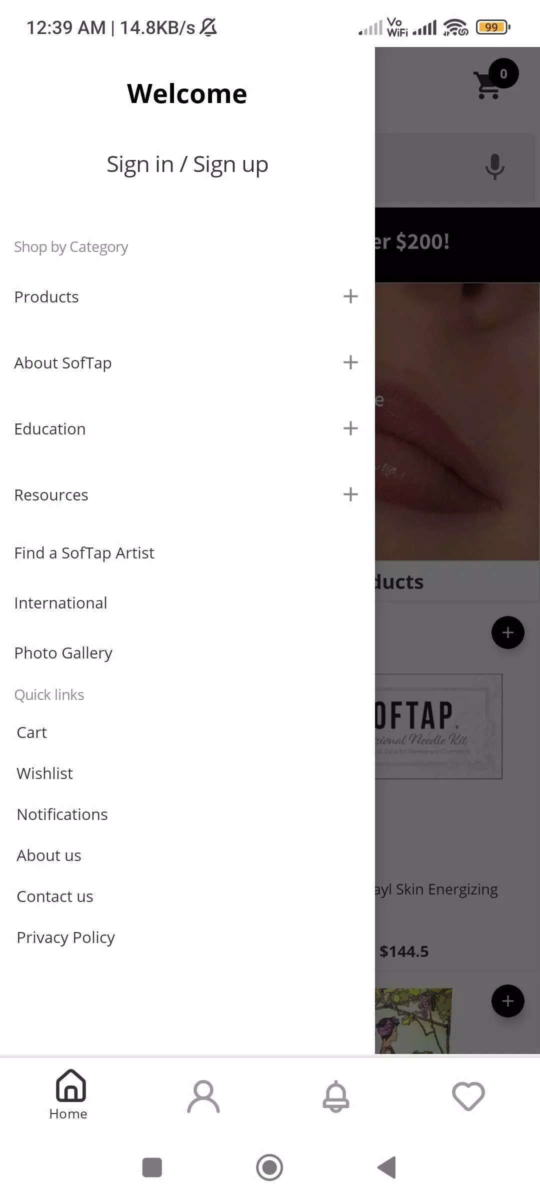 SofTap Screenshot 1