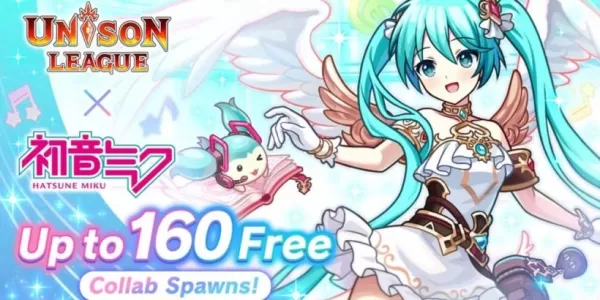 Unison League는 Hatsune Miku 및 Vocaloid Stars와 팀을 이룹니다.