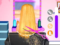 Hair Salon Makeover Girl Games Captura de pantalla 3