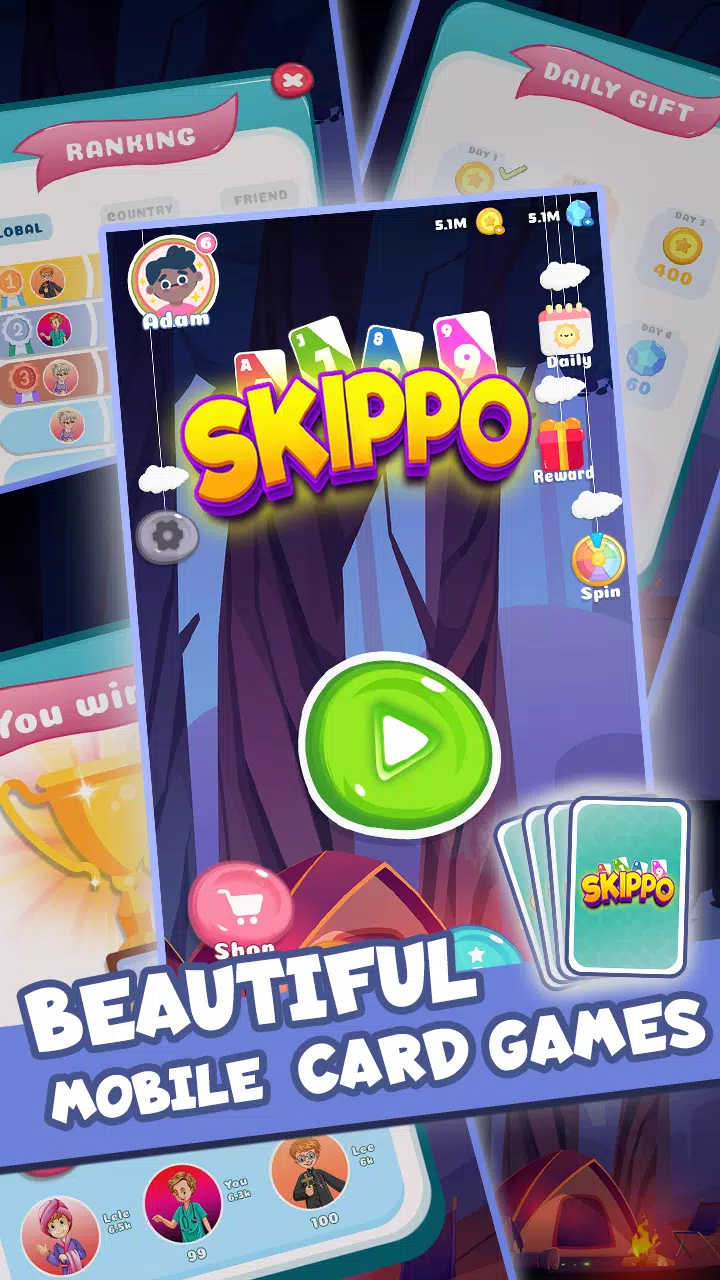 Skippo - Card Games Zrzut ekranu 1