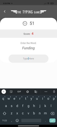 The Typing Game 스크린샷 0