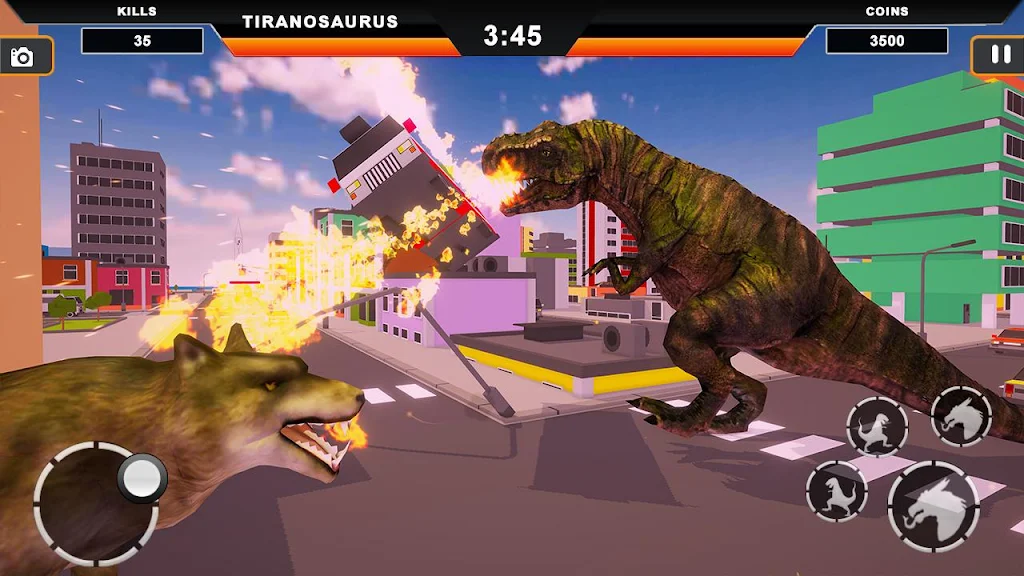 Dinosaur Rampage: Dino City Rampage Simulator ဖန်သားပြင်ဓာတ်ပုံ 2