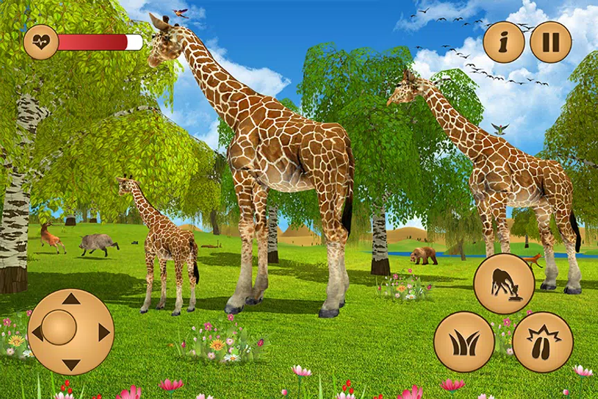 Giraffe Family Life Jungle Sim ဖန်သားပြင်ဓာတ်ပုံ 3