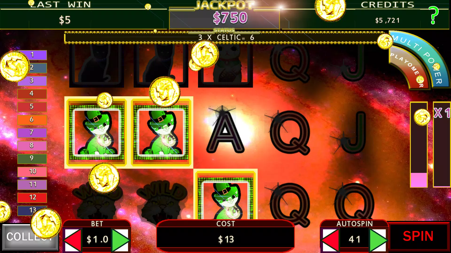 Lucky Beckoning Kitty Fruit Machine Capture d'écran 3