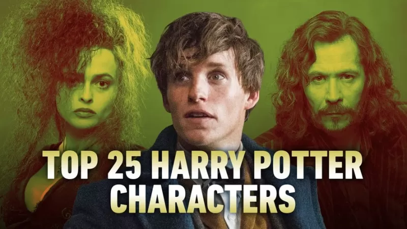 Colagem de personagens de Harry Potter