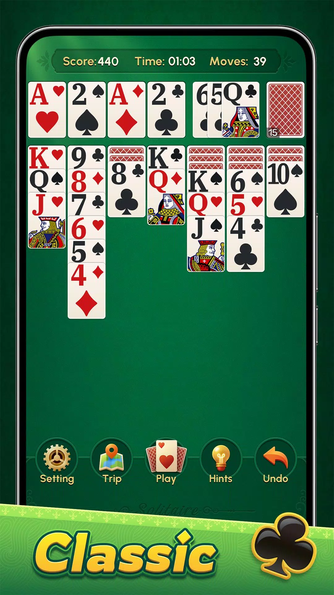 Classic Solitaire: Regal Card Tangkapan skrin 0