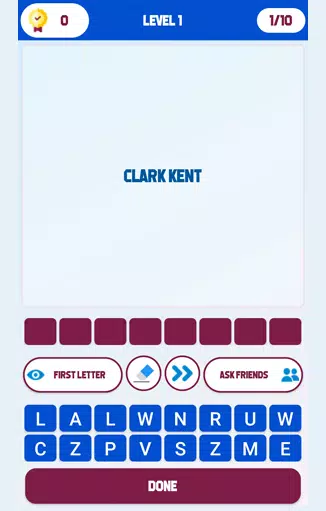 Superhero Identity Word Quiz Schermafbeelding 0