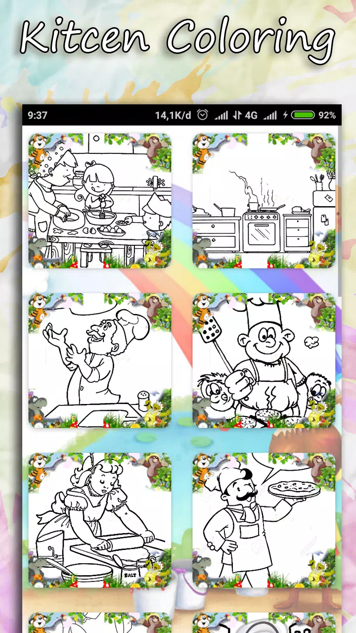 Coloring Kitchen Cooking page स्क्रीनशॉट 2