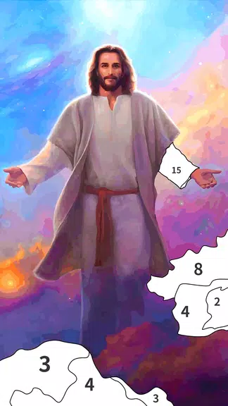 Jesus Coloring Book Color Game ဖန်သားပြင်ဓာတ်ပုံ 0