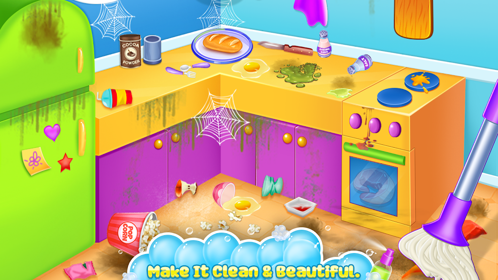 Home cleaning game for girls Скриншот 0