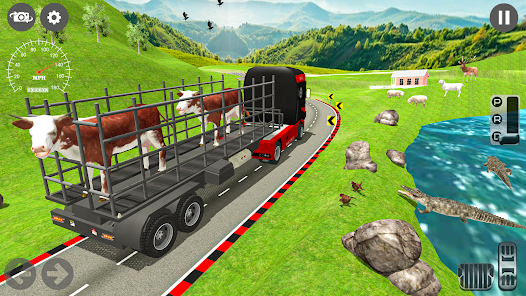 Animal transport Truck game 3d Ảnh chụp màn hình 1