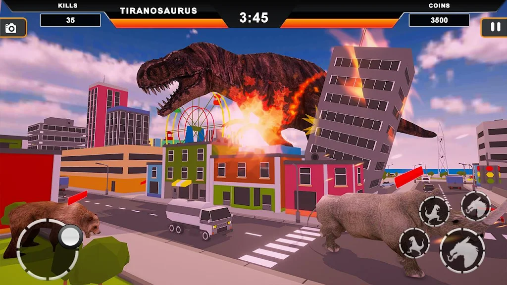Dinosaur Rampage: Dino City Rampage Simulator ဖန်သားပြင်ဓာတ်ပုံ 1