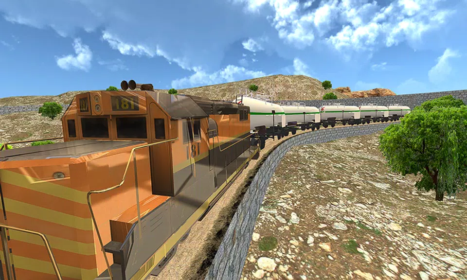 Oil Tanker Train Driving Sim Скриншот 1