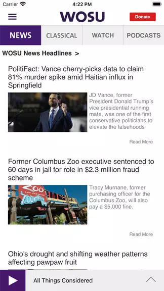 WOSU Public Media App Скриншот 0