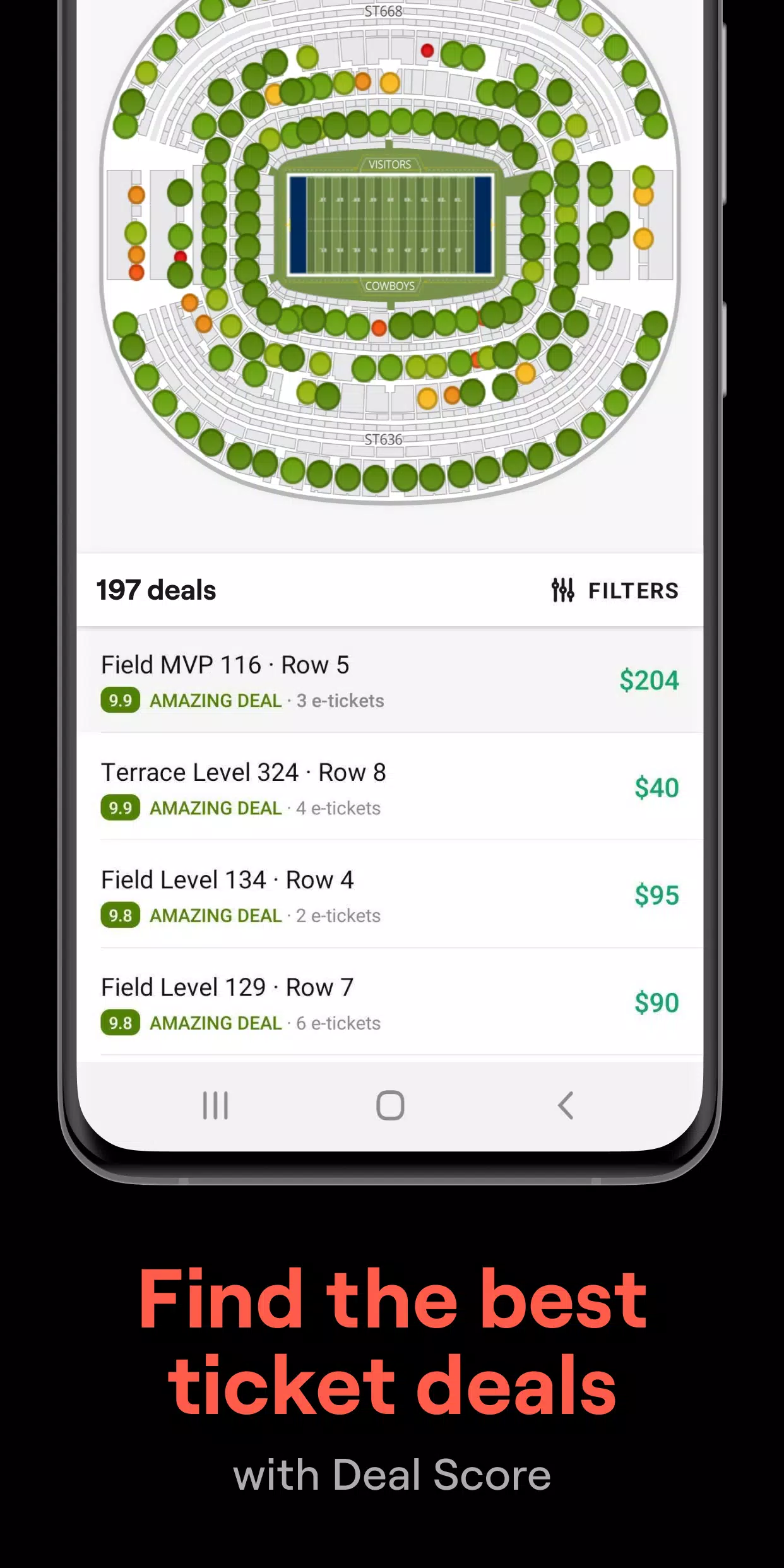 SeatGeek Zrzut ekranu 1