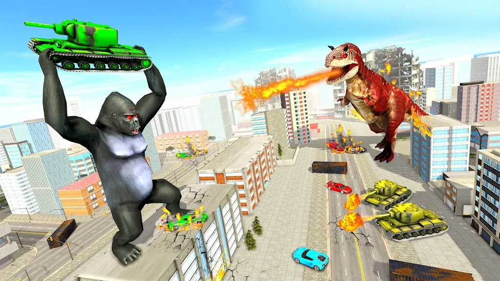 Angry Gorilla Attack City Sim Ảnh chụp màn hình 3