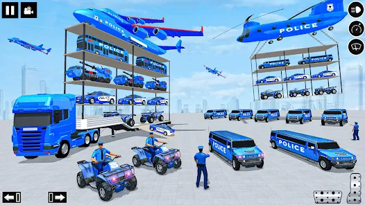 Police Multi Level Formula Car Parking Games Ekran Görüntüsü 0