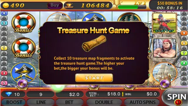 Pirate Slots - FreeSlots Game Capture d'écran 1