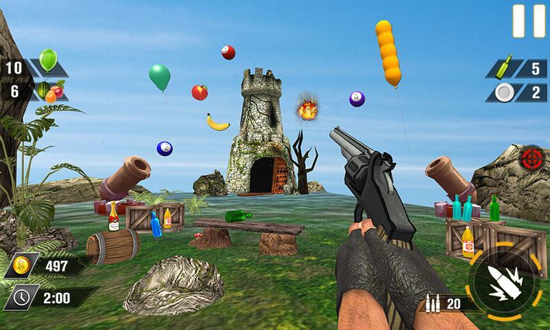 Bottle Gun Shooter Game Capture d'écran 1