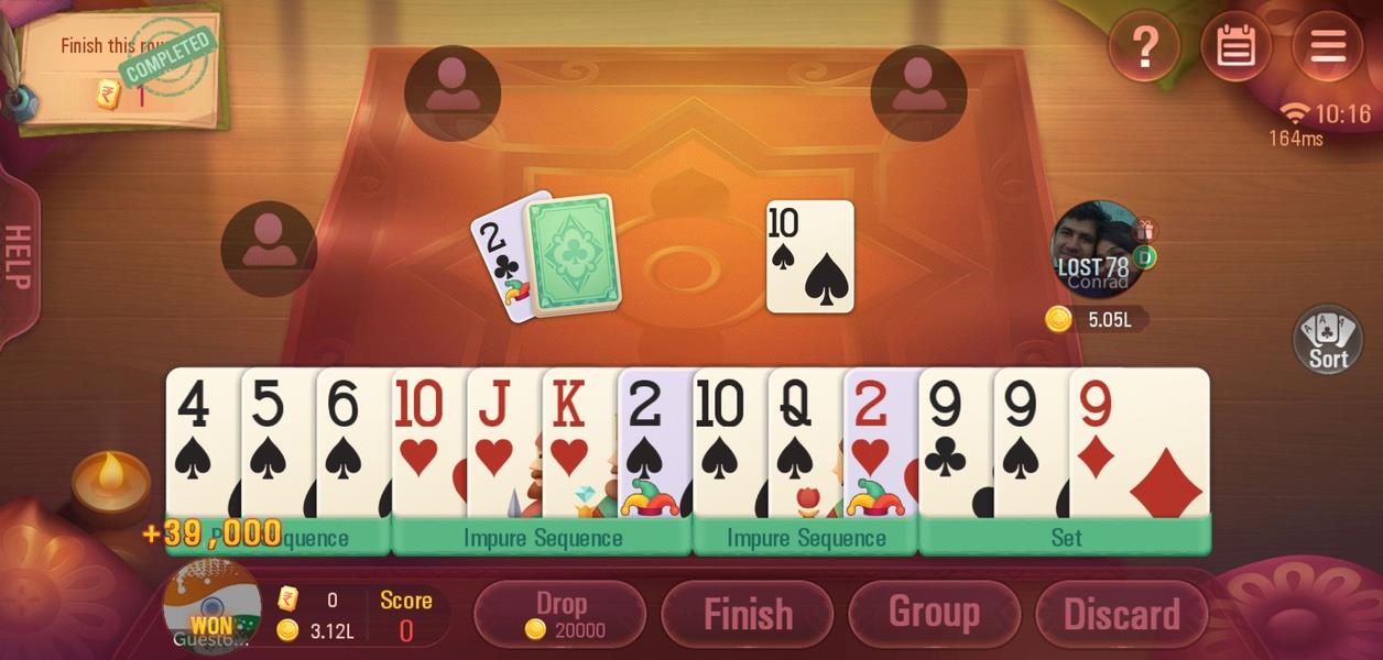 Schermata Rummy Plus - Online Indian Rummy 2