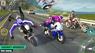 Crazy Moto: Bike Shooting Game ဖန်သားပြင်ဓာတ်ပုံ 3