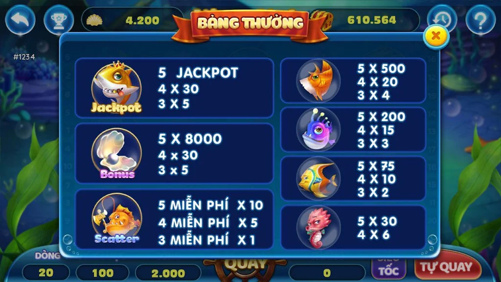 Thánh bắn cá ăn xu slots - bắn cá siêu thị स्क्रीनशॉट 0