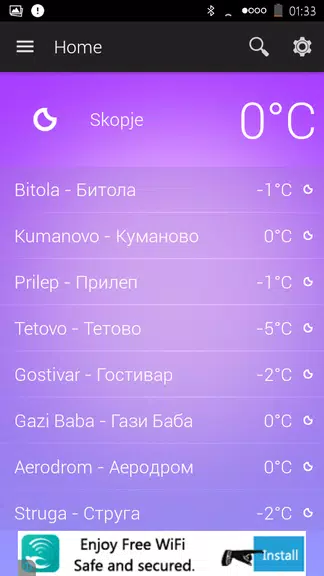 Schermata Macedonia Weather 1
