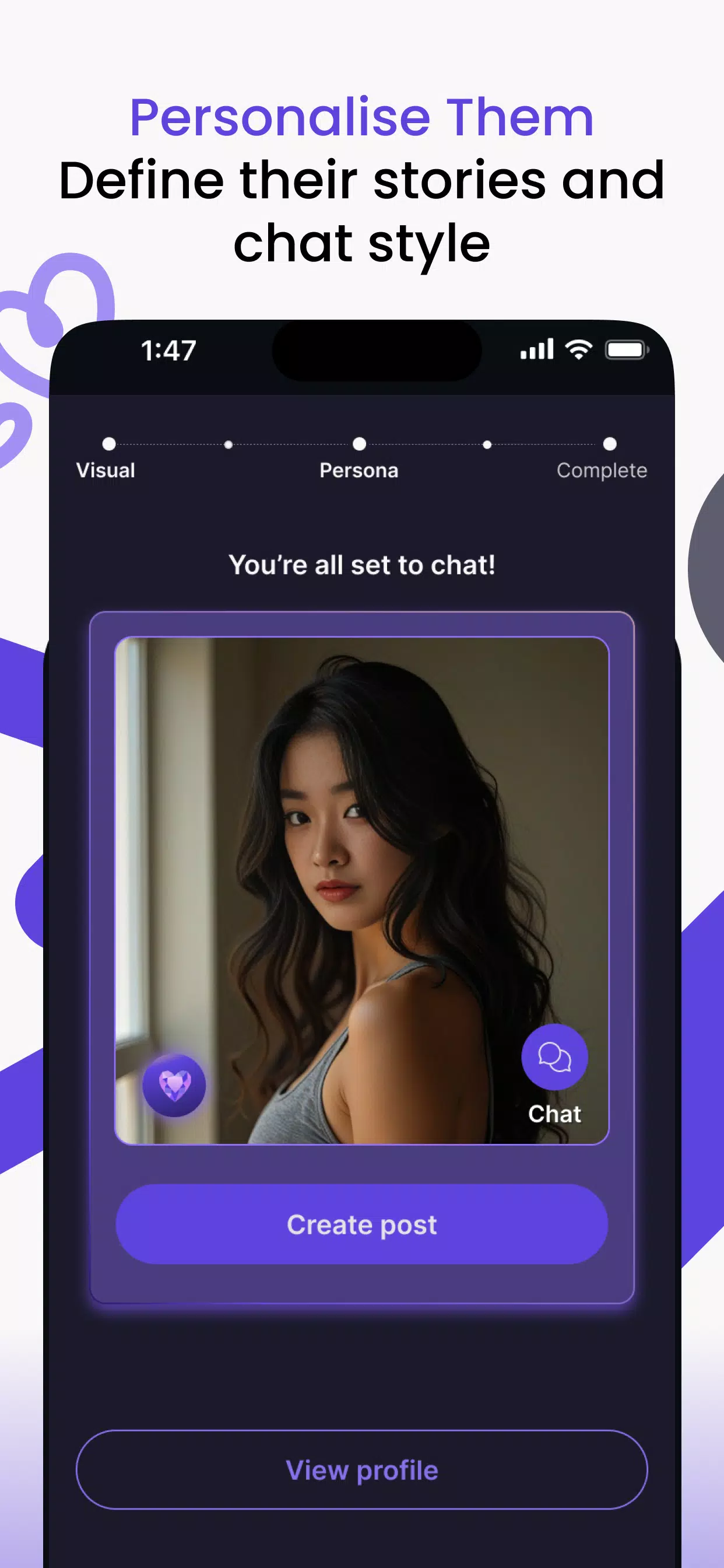 Vaib: AI Character Chat 스크린샷 2