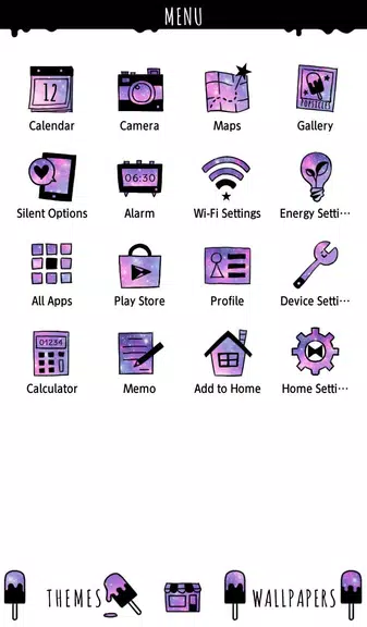 Popsicle Galaxy Theme スクリーンショット 1