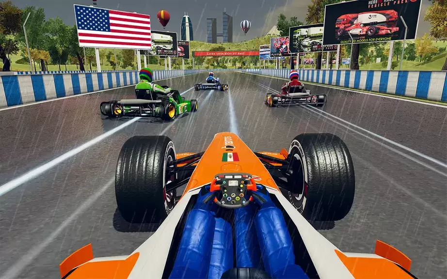 Go Kart Racing Games 3D Stunt スクリーンショット 1