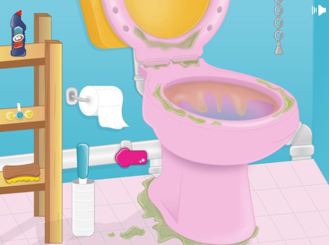 Girls bathroom cleaning games Ảnh chụp màn hình 2