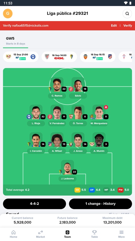 Bemanager: Fantasy Football Tangkapan skrin 1