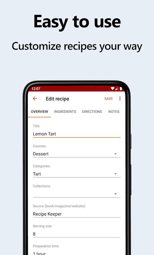 Recipe Keeper 螢幕截圖 1