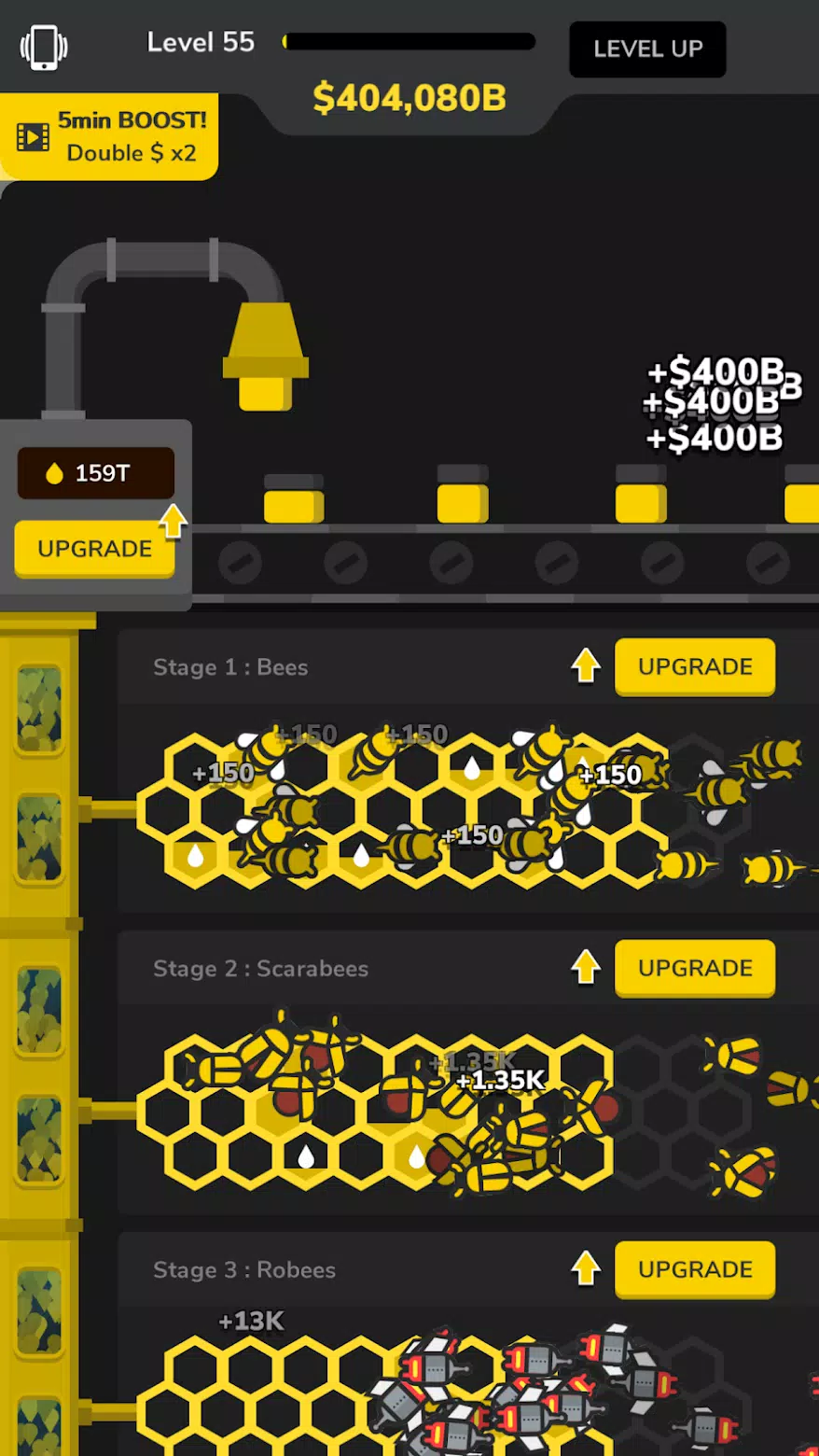 Idle Bee Factory Tycoon Captura de pantalla 2