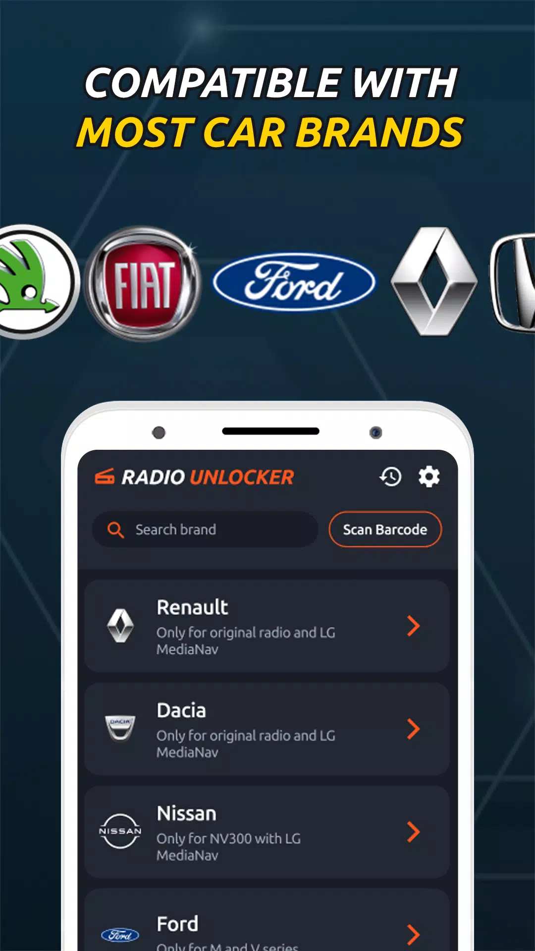 Schermata Radio Code Generator Unlocker 2