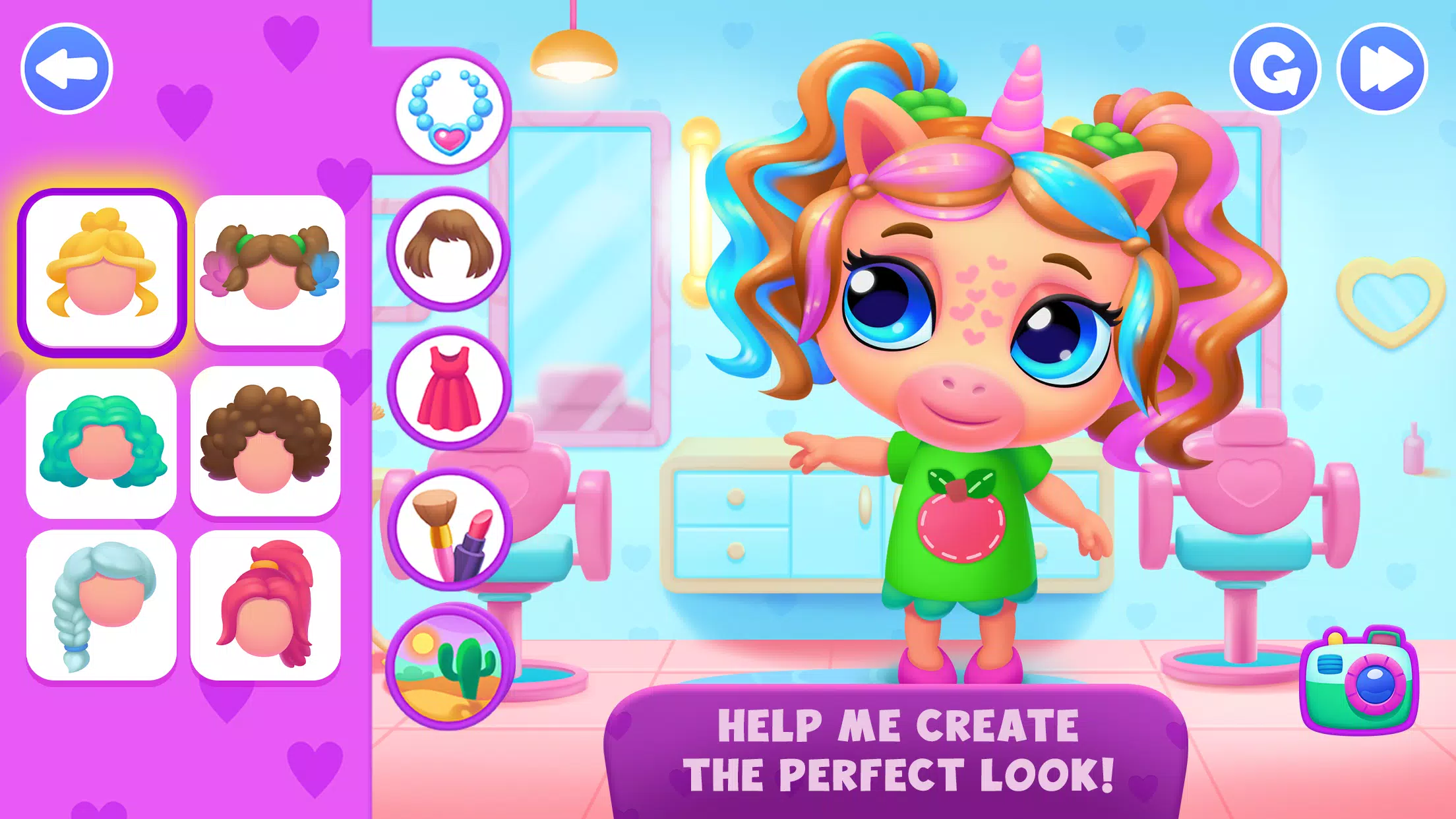 Unicorn Dress up games kids Schermafbeelding 0