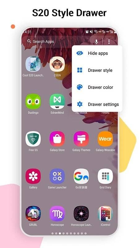 SO S20 Launcher for Galaxy S স্ক্রিনশট 3