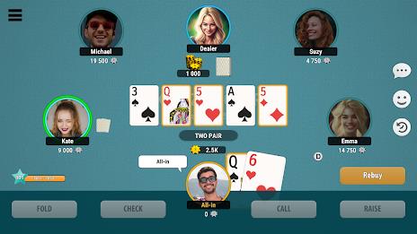 Kindza Poker - Texas Holdem Captura de tela 1