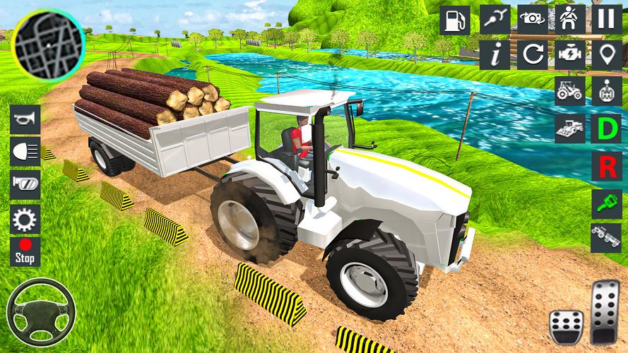 Tractor Driving Tractor Game स्क्रीनशॉट 1