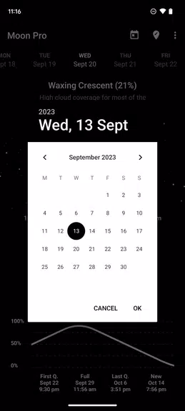 My Moon Phase - Lunar Calendar Tangkapan skrin 0