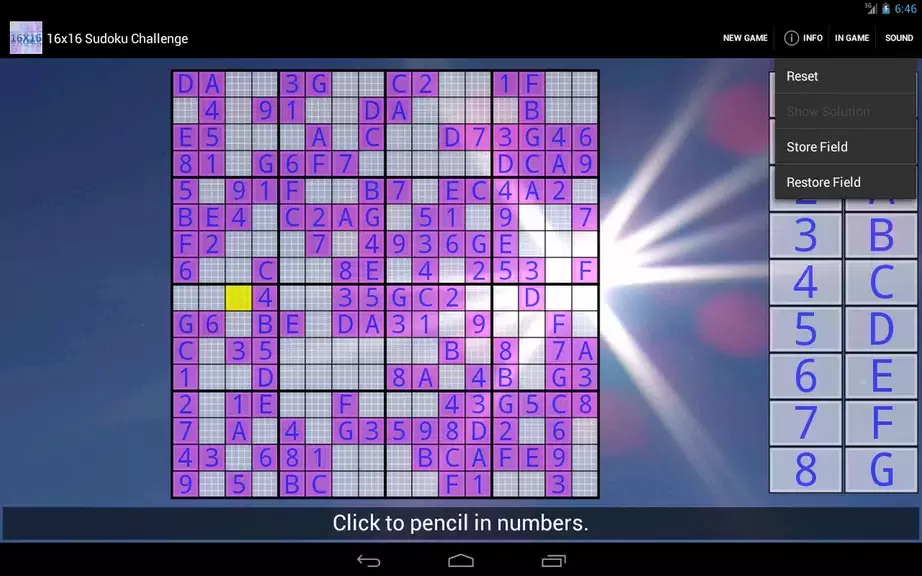 16x16 Sudoku Challenge HD 스크린샷 3