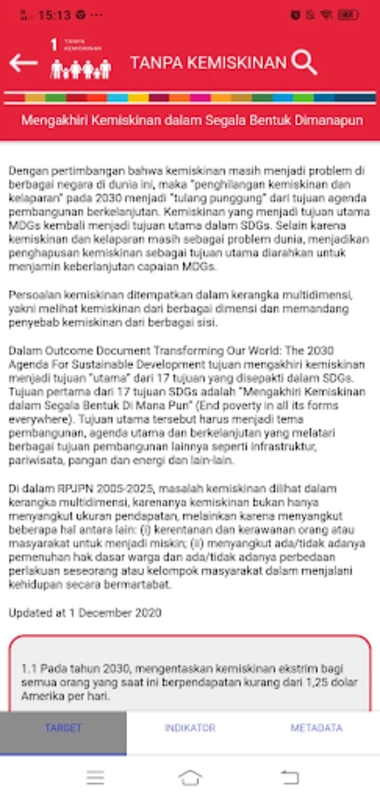 SDG Metadata Indonesia 螢幕截圖 2