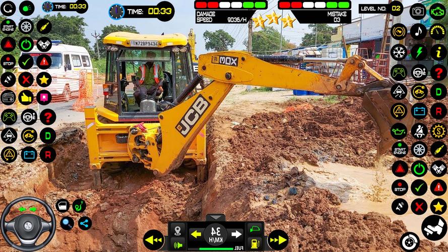 Real Snow Excavator - JCB Captura de tela 0
