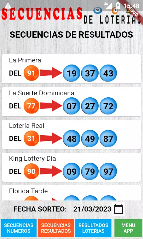 Secuencias de Loterias Zrzut ekranu 2