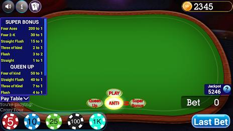 Crazy Four Poker Tangkapan skrin 0