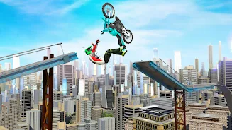 Bike Stunts 3D - Rooftop Chall Tangkapan skrin 3